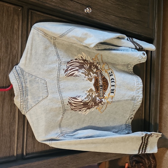 Vintage Harley Davidson jean jacket - Picture 2 of 4